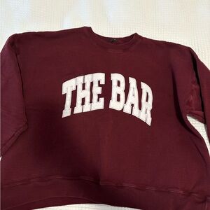 Maroon Sweatshirt with White Lettering